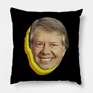 Jimmy Carter Head Vintage Retro 1970s Pillow