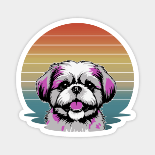 cute shih tzu dog owner Magnet