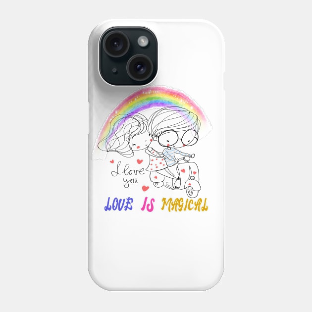 Love Is Magical Phone Case by KenzoDesg