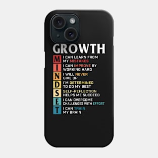 Growth Mindset Definition Motivational Quote Inspiration Phone Case