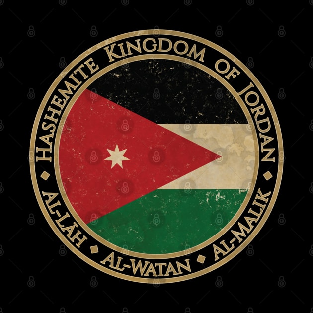 Vintage Hashemite Kingdom of Jordan Asia Asian Flag by DragonXX