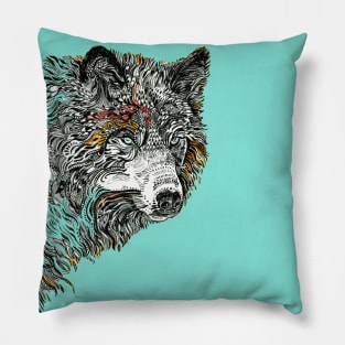 Red Wolf. Pillow