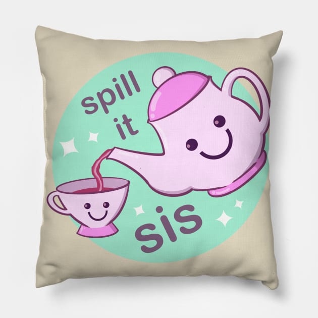 Tea Time Pillow by LVBart