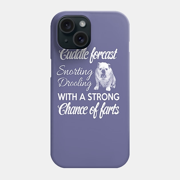 with a strong of farts funny bulldog Phone Case by key_ro