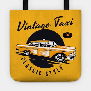 Vintage Taxi Classic American New York City Tote