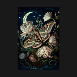 Wiccan witchcraft Moth and magic of night 3 T-Shirt