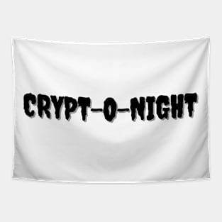 CRYPT-O-NIGHT Halloween Pun Tapestry