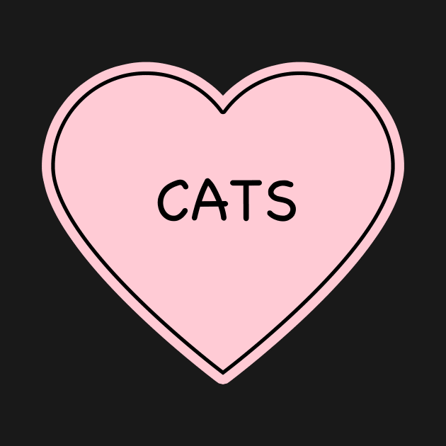 Cat Love Pink Heart Pattern by Sizzlinks