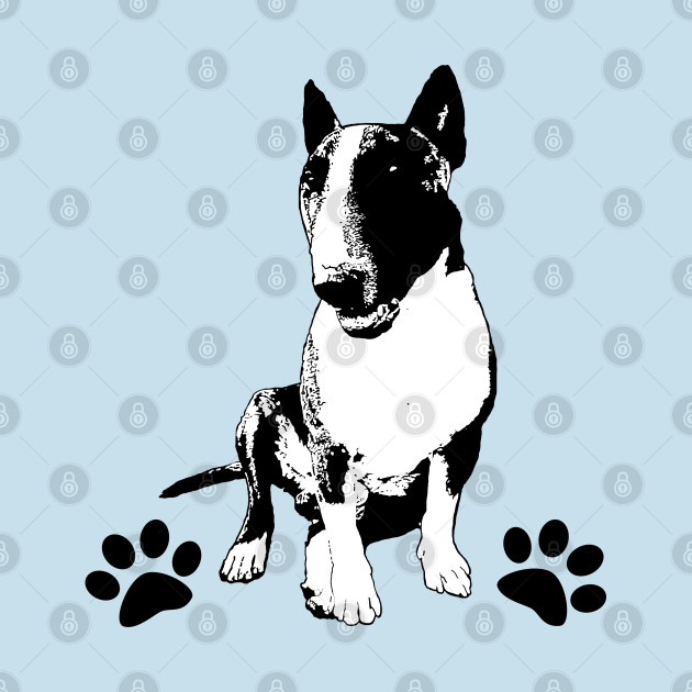 Discover Sitting Bull Terrier Dog - Paws Dogs - T-Shirt