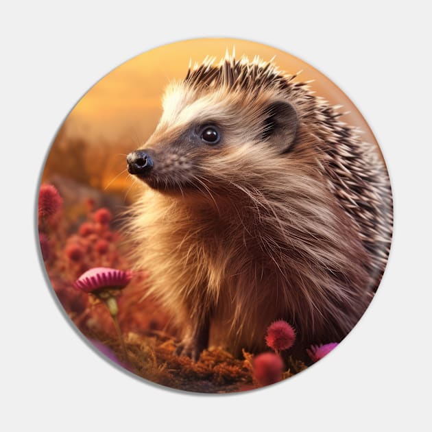 Hedgehog Animal Wildlife Wilderness Colorful Realistic Illustration Pin by Cubebox