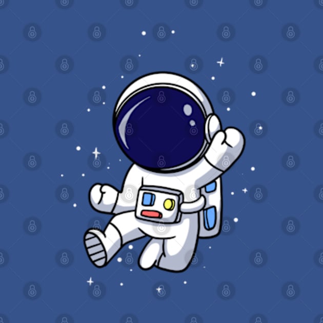 Astronaut Floating In Space by BlockersPixel