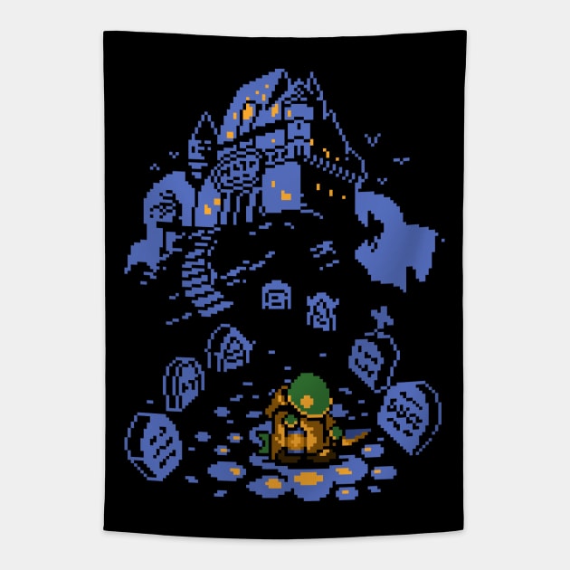 Welcome to the ghost hotel Tapestry by Pixeleyebat