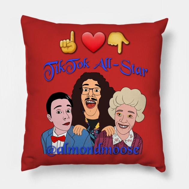 "This person ❤'s tiktok All-Star @almondmoose Pillow by FrogJam on toast