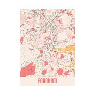 Farnham - United Kingdom Chalk City Map T-Shirt