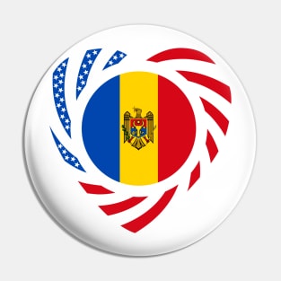 Moldovan American Multinational Patriot Flag Series (Heart) Pin