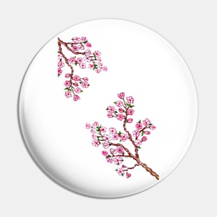 Sakura Branches Painting Pin