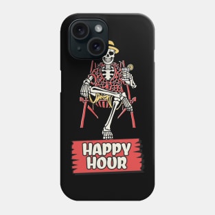 Drinking Skeleton , Happy hour Phone Case