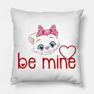 happy valentines be mine Pillow