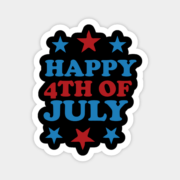 Happy 4th of July - Celebrate Freedom and Independence Magnet by Inkonic lines