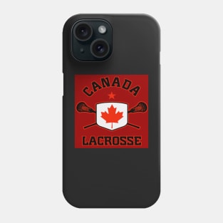 Canada lacrosse red background Phone Case