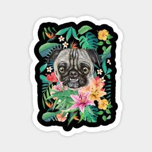 Tropical Pug 2 Magnet