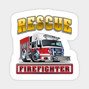 Cartoon Fire Truck Magnet