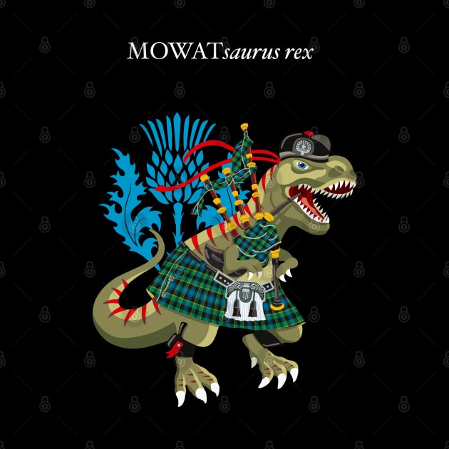 Clanosaurus Rex MOWATsaurus rex Mowat Scotland Ireland Family Tartan by BullShirtCo