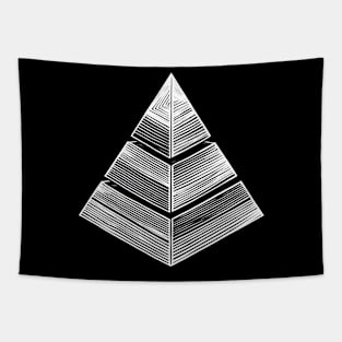 Minimalistic geometric pyramid Tapestry