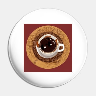 Coffee Cafe Vintage Retro Decaf Pin