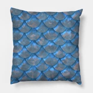 Blue Fantasy Scales Pillow