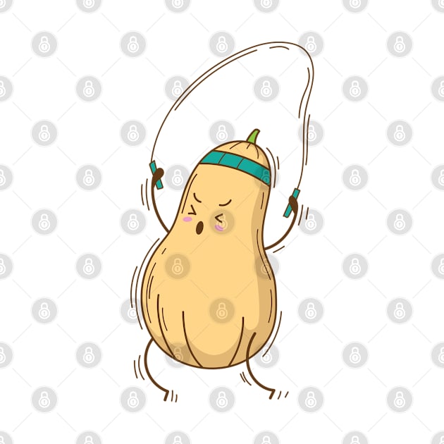 Butternut Pumpkin jumping Rope by dieEinsteiger