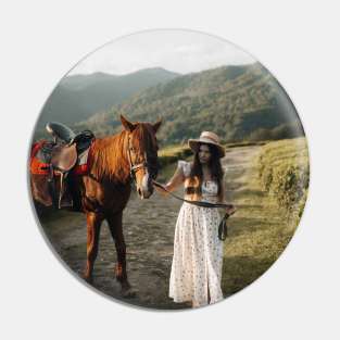 The Woman And The Horse Pin