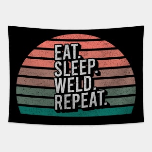 Vintage Retro Quote Eat Sleep Repaet Inspiration Tapestry