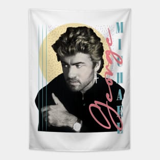 George Michael / Faded Vintage Look Design Tapestry