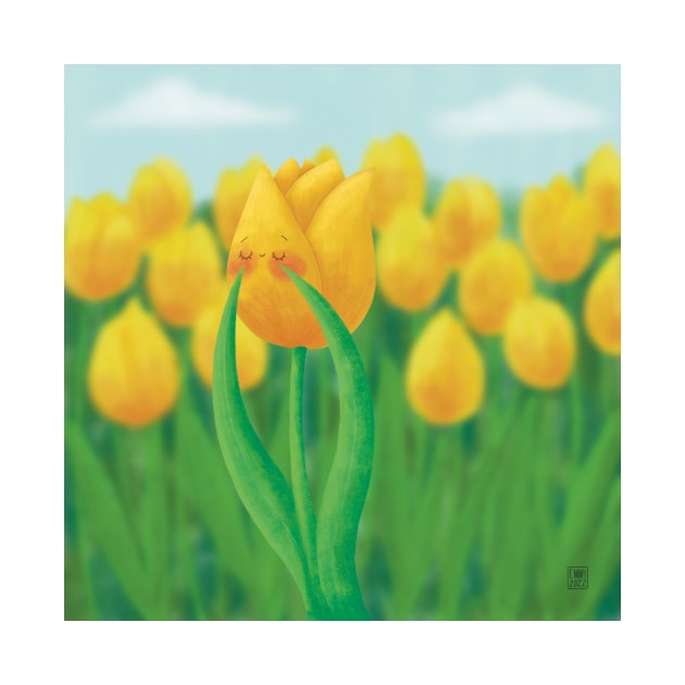 Bashful tulip by Emma Wiklund Art