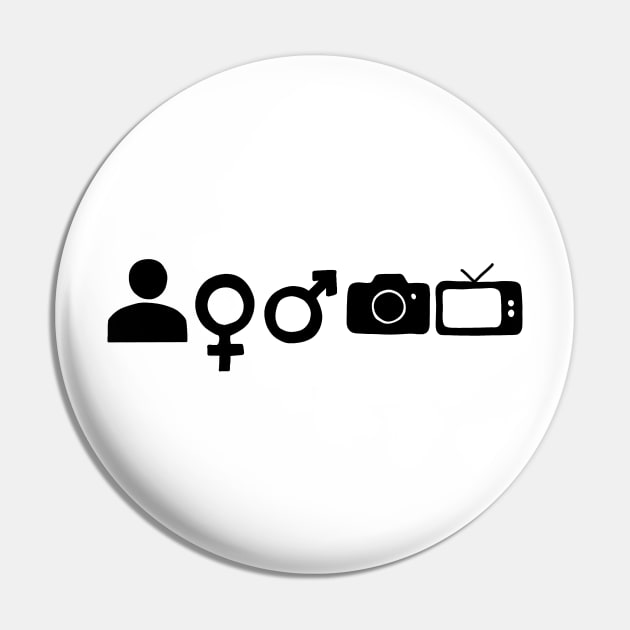 Person Woman Man Camera TV Pin by valentinahramov