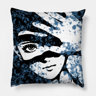 Punk Fashion Style Navy Glowing Girl Pillow