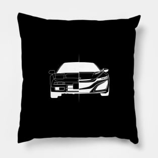 NSX White Outline Pillow