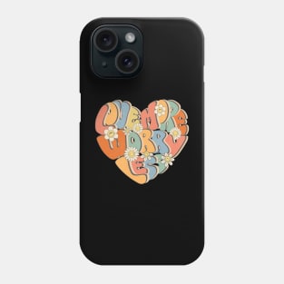 Retro Love More Worry Less Phone Case