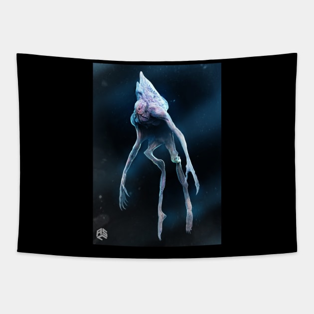 Ice Aligator Mutant Tapestry by _ASCreative