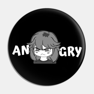 Funny Manga Angry Pout Face Little Girl Cute Chibi Meme Pin