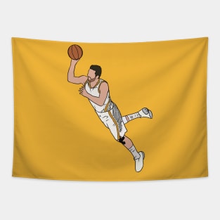 Luka Doncic Leaning Game Winner Tapestry