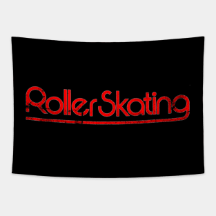 Roller Skating 1970s Mag Logo Tapestry