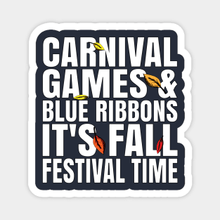 Carnival Games & Blue Ribbons Fall Festival Design Magnet