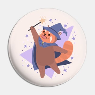 Cute Wizard Red Panda Drawing illustration Pin