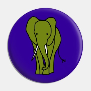 Green Elephant Pin