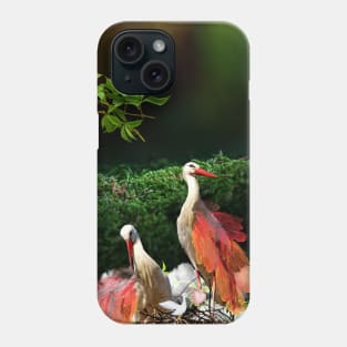 The power animal - white stork Phone Case