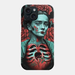 Frida Khalo Skeleton Phone Case