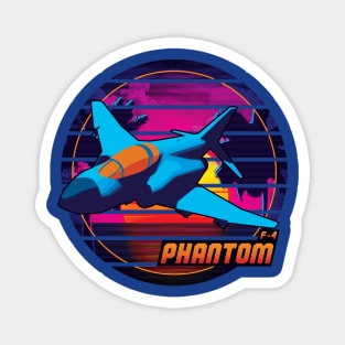 Neon Retro F-4 Phantom Magnet