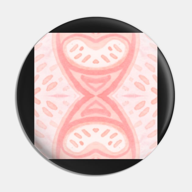 Pastel Pink Seed Pod Watercolor Pattern Pin by gloobella